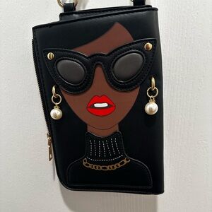 Women Novelty Lady Face Shoulder Bag